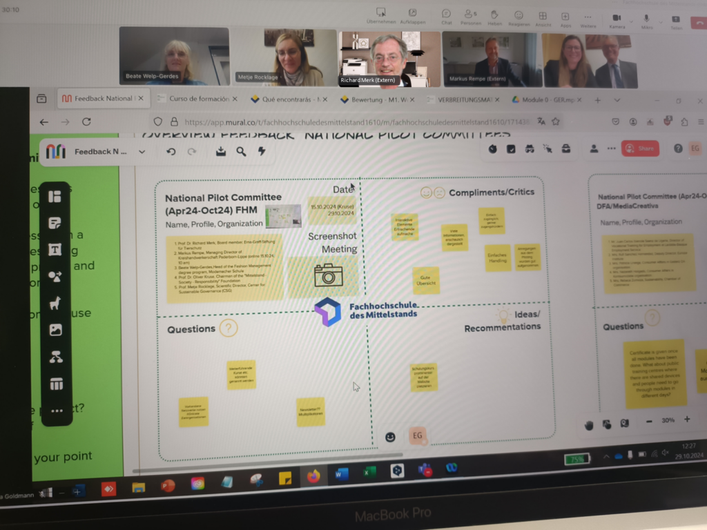 Sitzung des Deutschen National Pilot Committee (NPC)